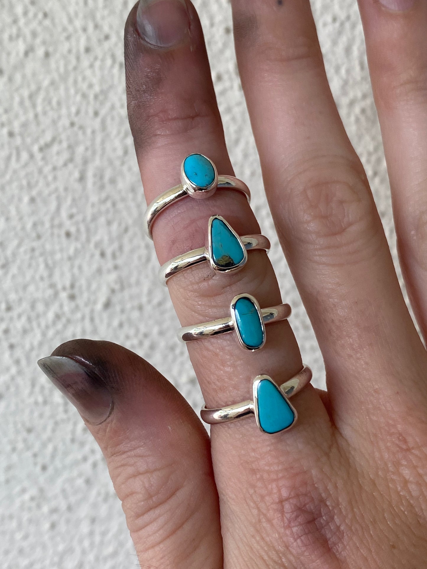 Dainty turquoise stackers