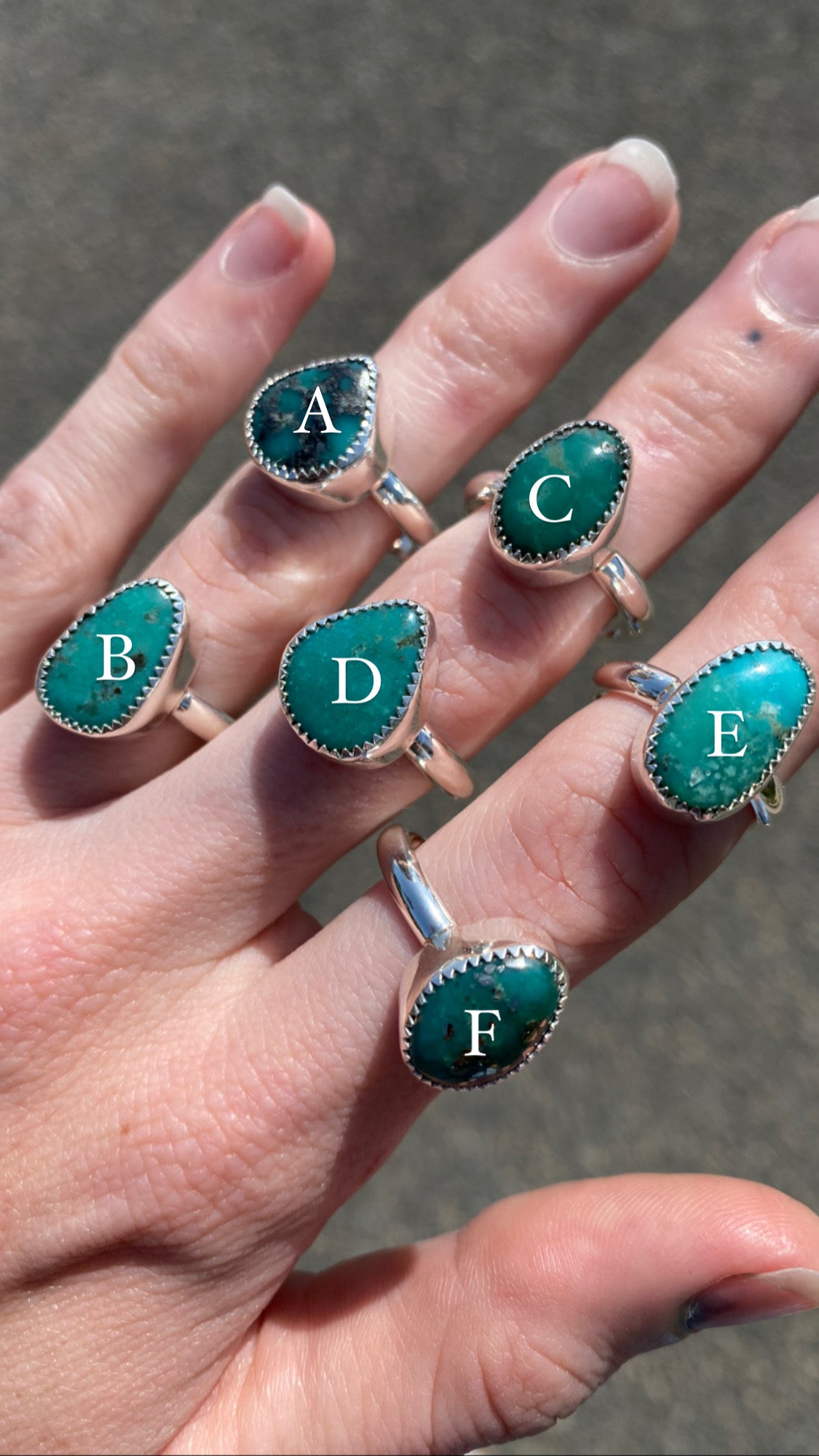 Turquoise stacker rings
