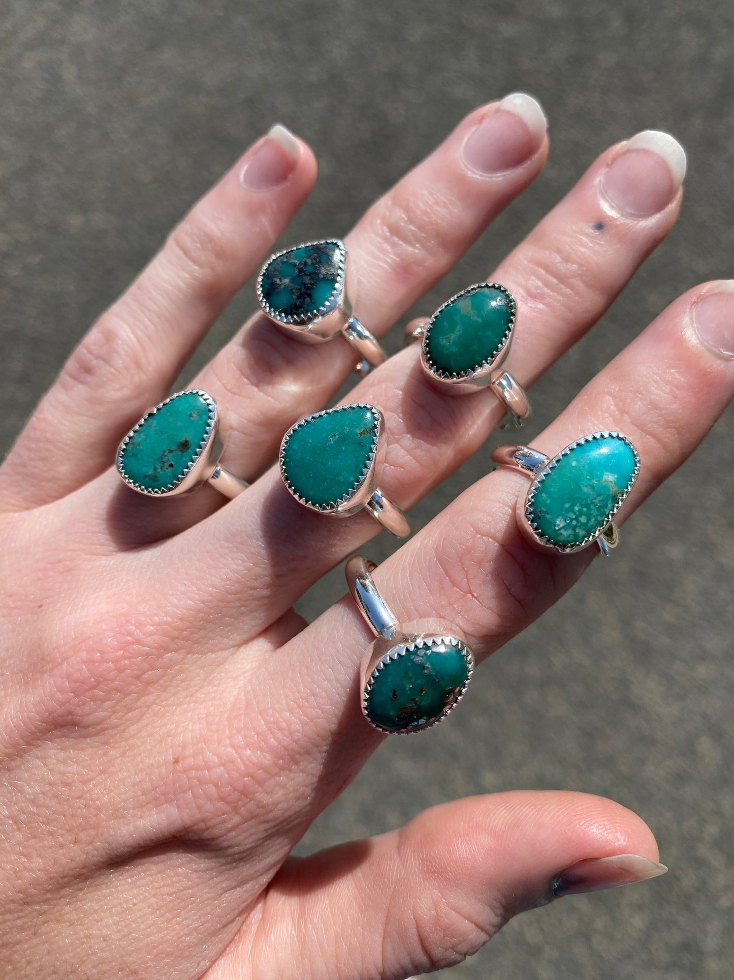 Turquoise stacker rings
