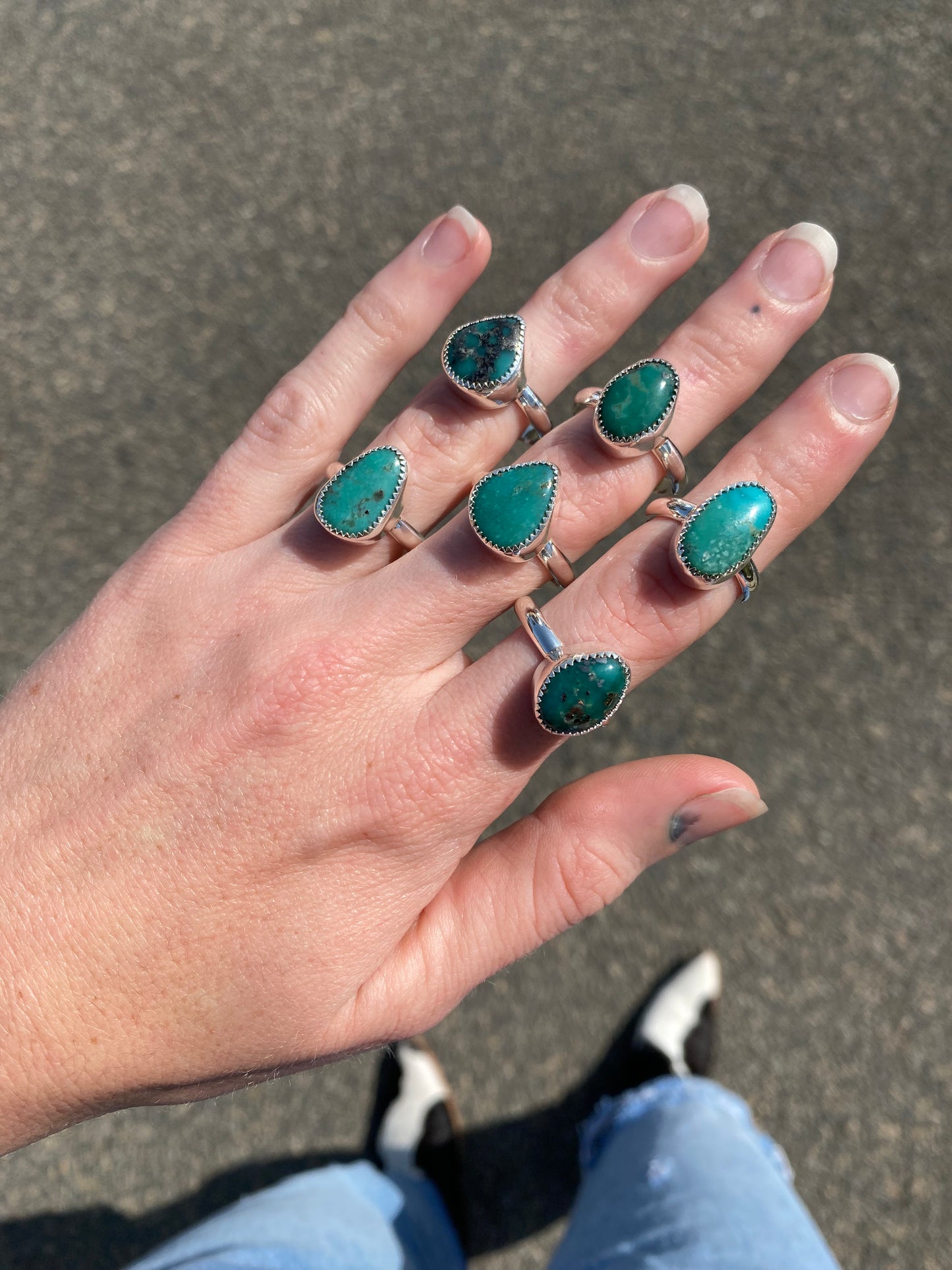 Turquoise stacker rings