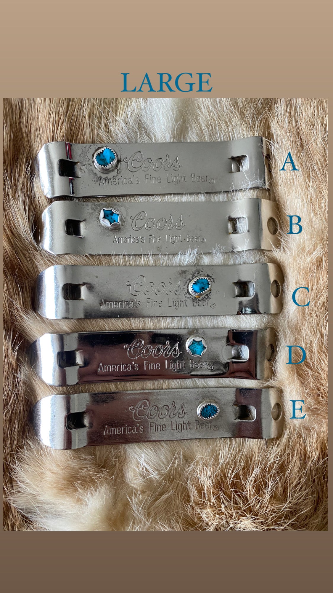 Coors Turquoise Bottle openers