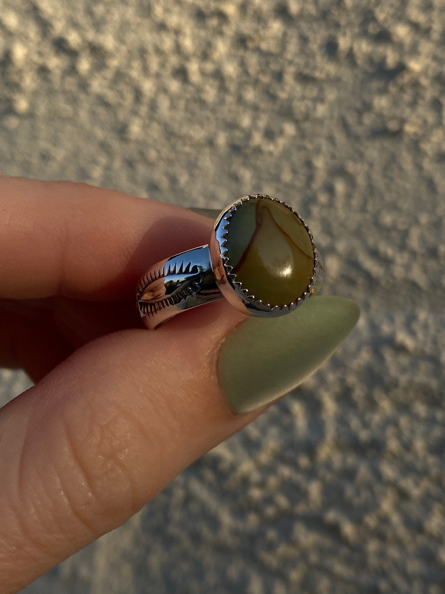 Stamped Jasper rings