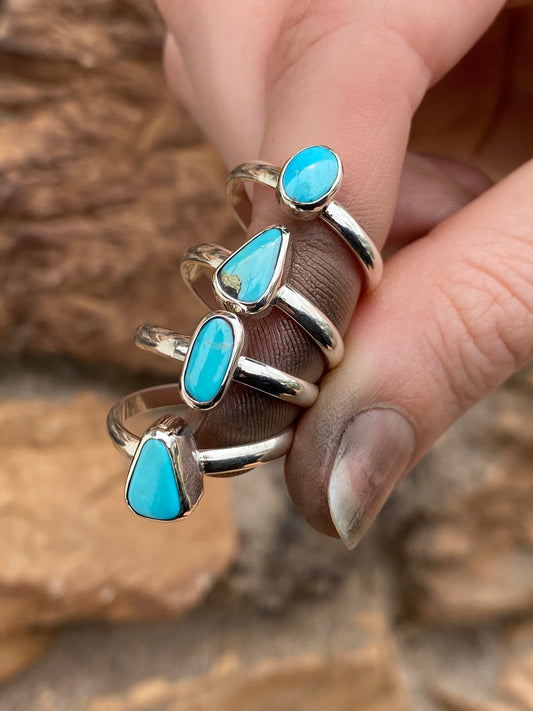 Dainty turquoise stackers