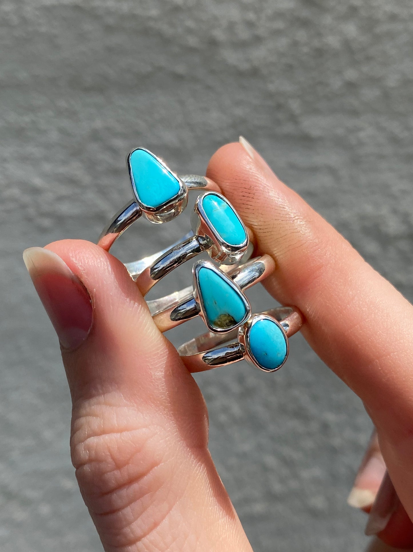 Dainty turquoise stackers