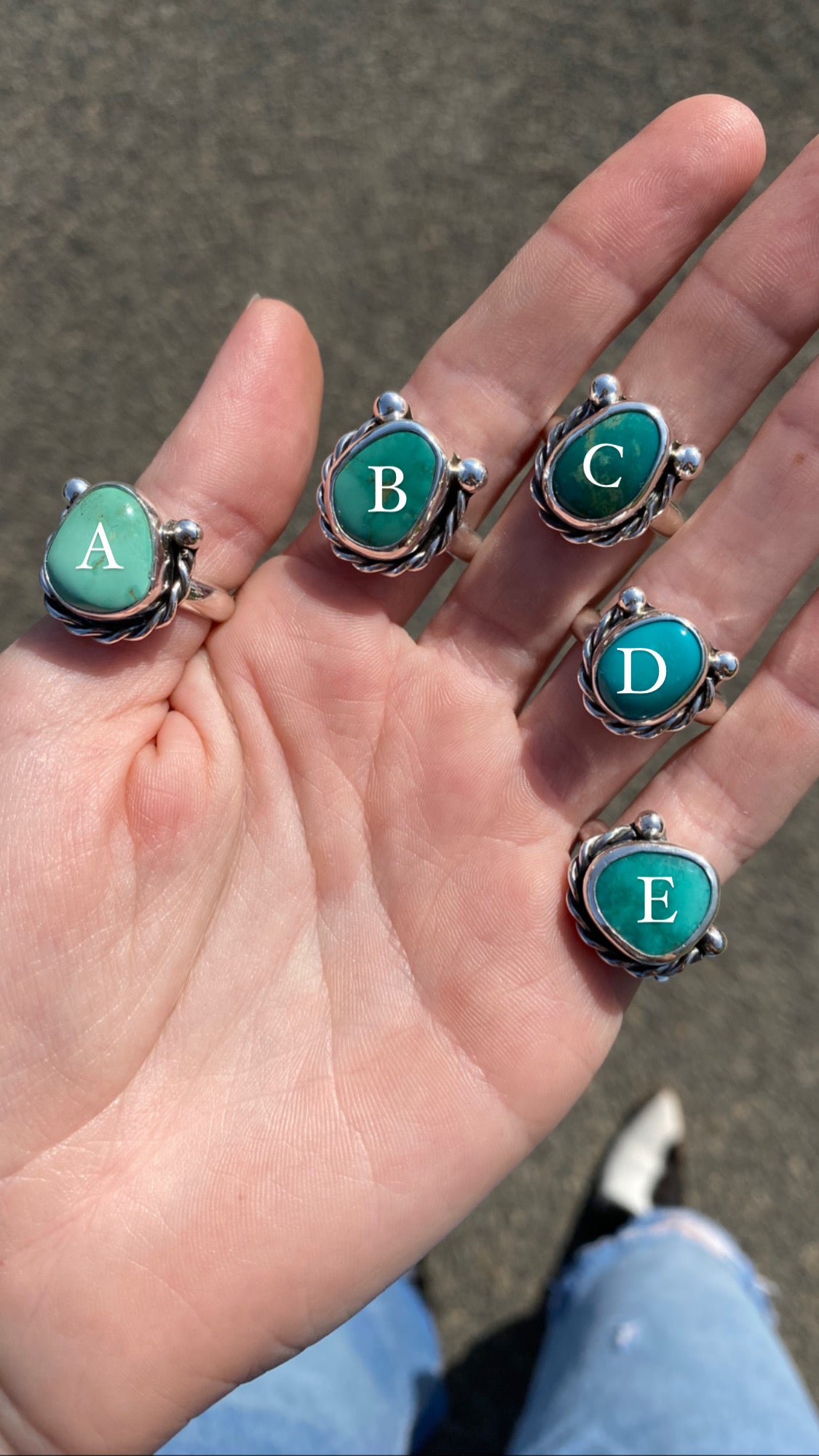 Turquoise Horseshoe rings