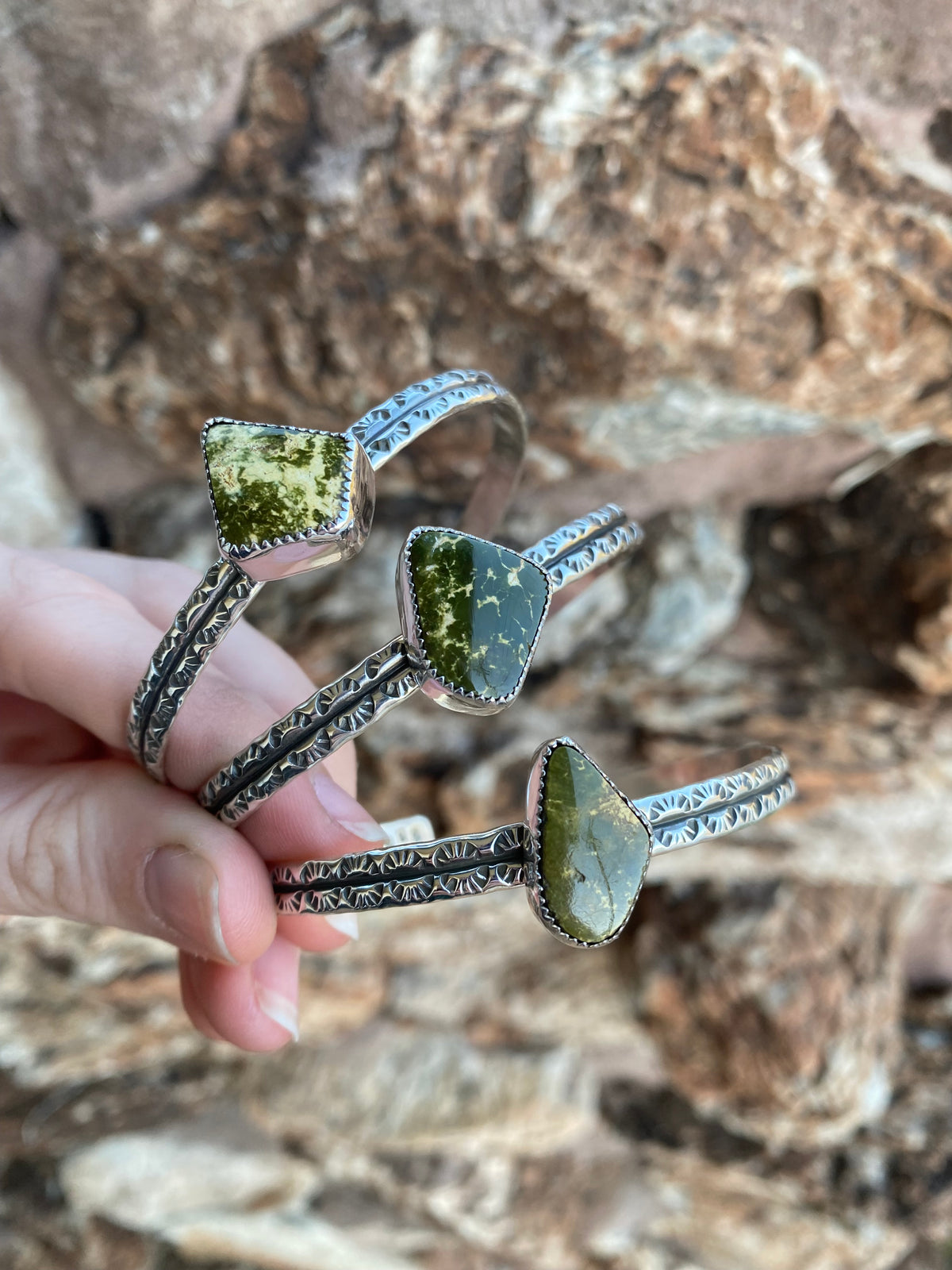 Pilot Mountain stamped cuff