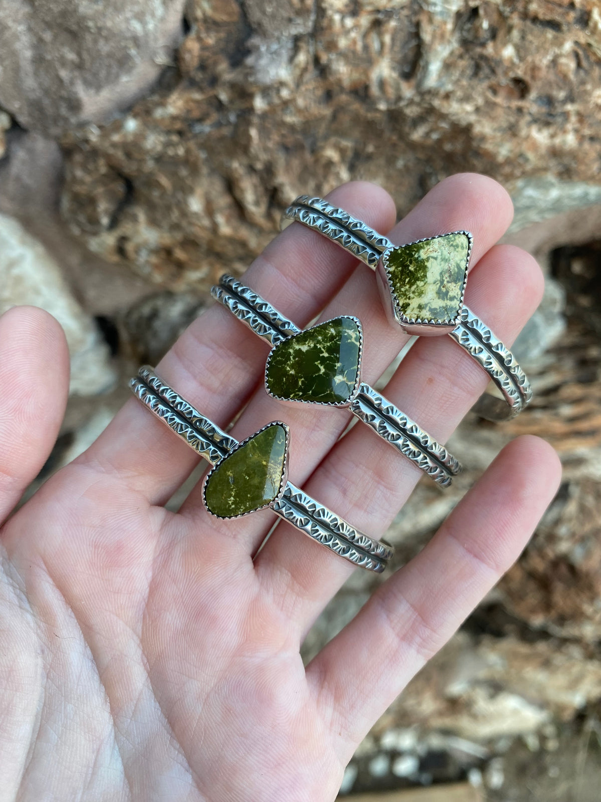 Pilot Mountain stamped cuff