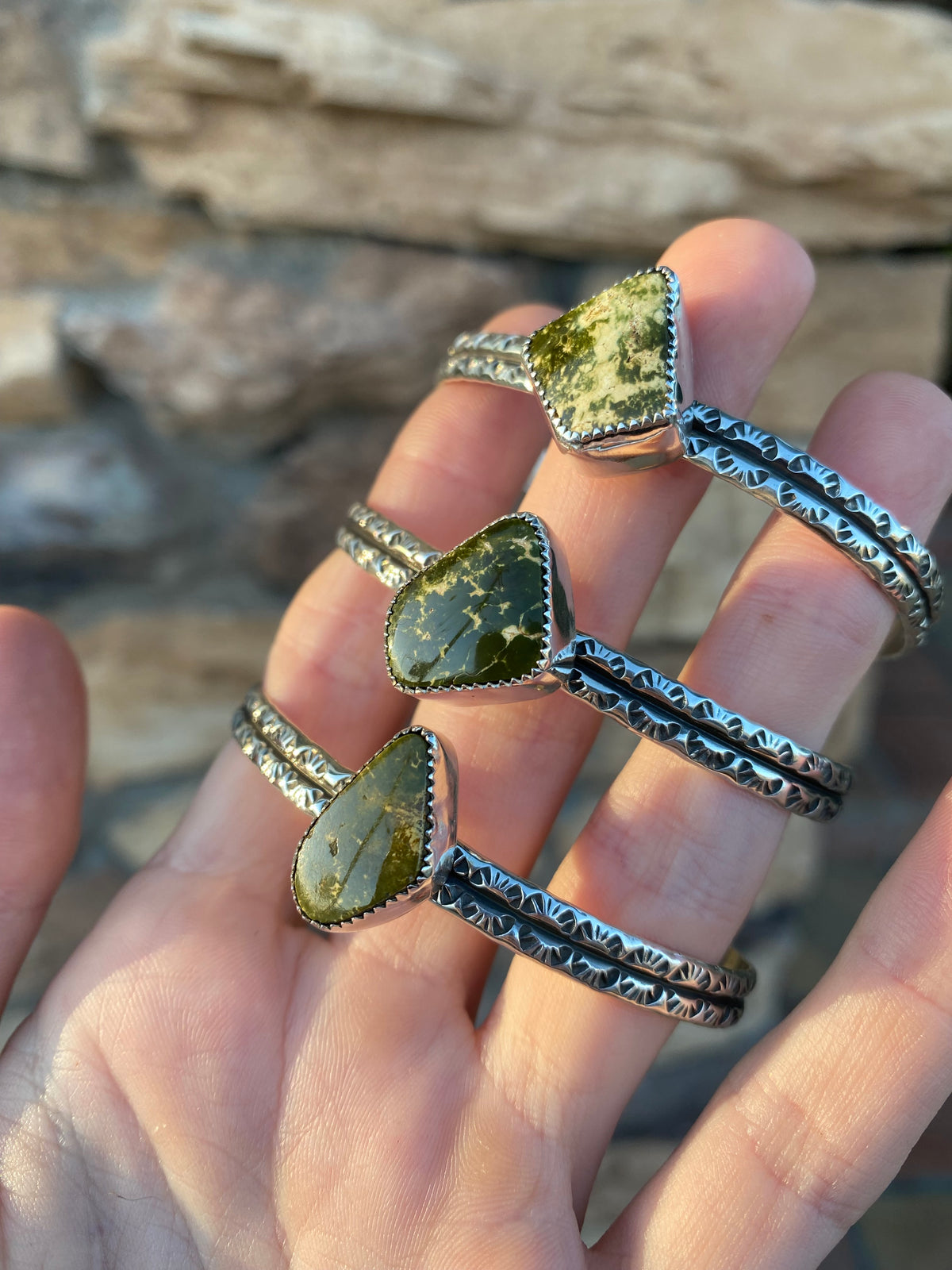 Pilot Mountain stamped cuff