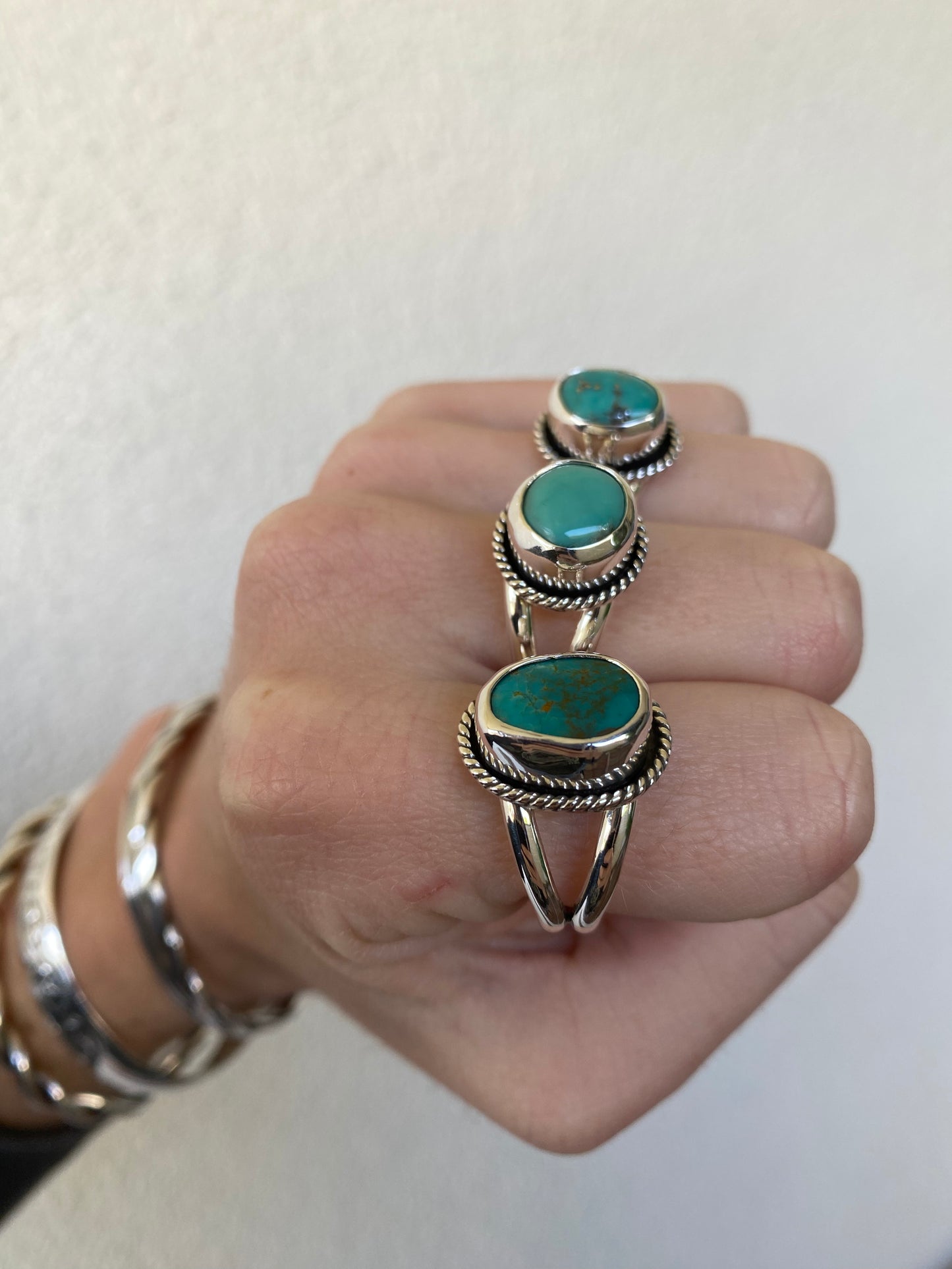 Classic Turquoise Twist rings