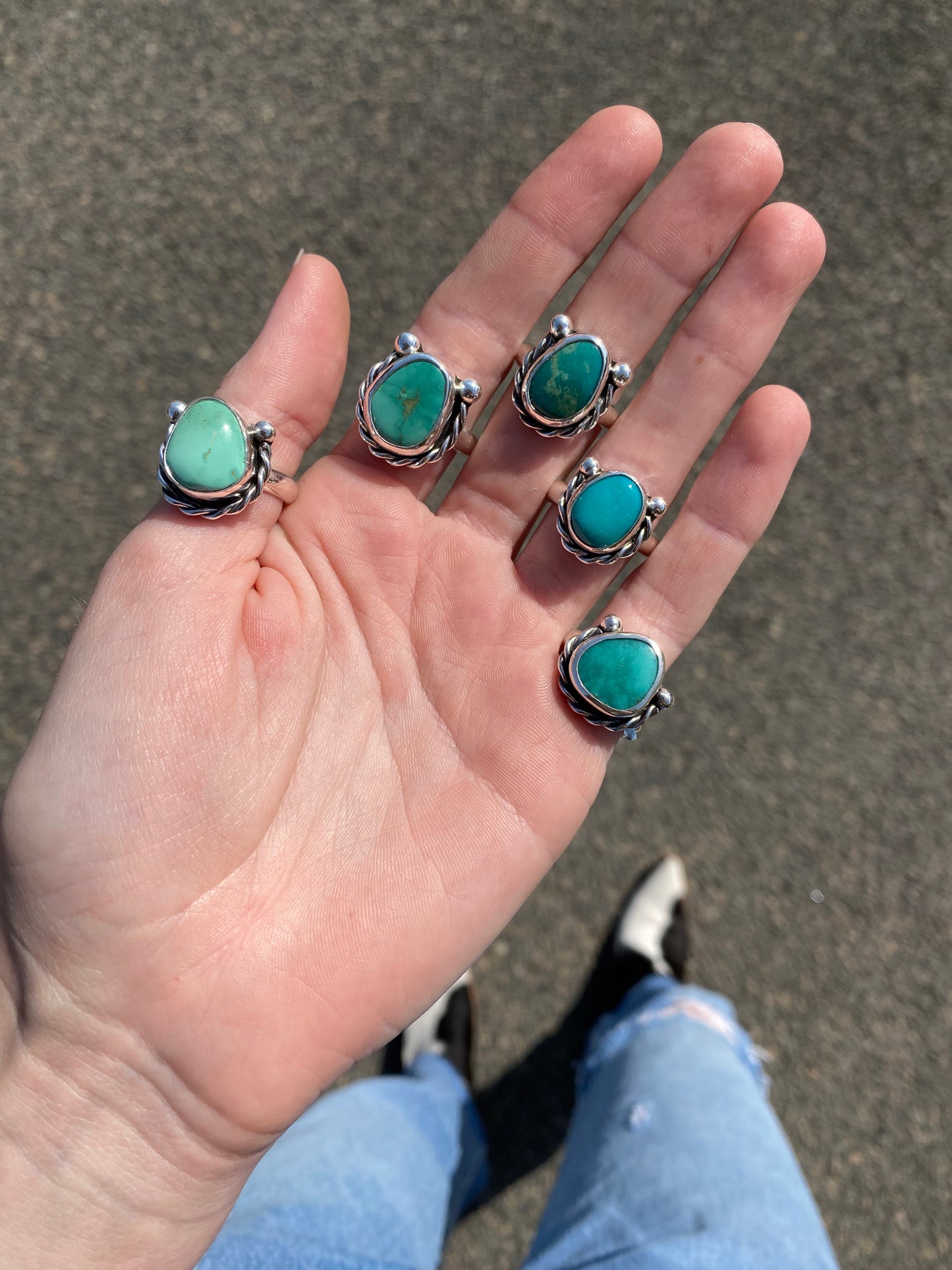 Turquoise Horseshoe rings