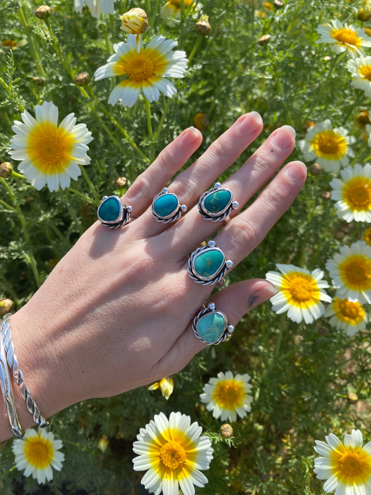 Turquoise Horseshoe rings