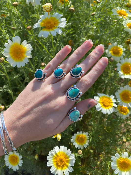 Turquoise Horseshoe rings